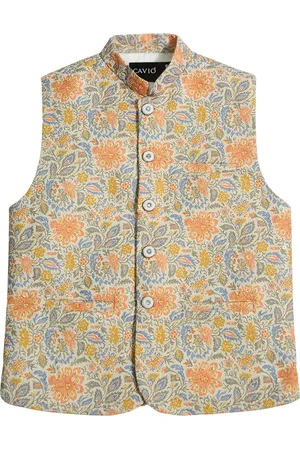 CAVIO Boys Traditional Embroidered Nehru Jacket