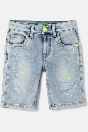 Benetton Boys Washed Denim Shorts