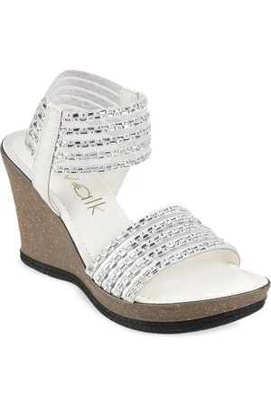 Catwalk Embellished Open Toe Wedge Heel Sandals