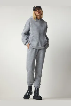 Happiness istanbul Solid Women Hooded Tracksuits