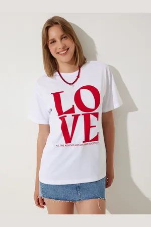 Happiness istanbul Women Typography Printed Round Neck Cotton T-Shirt