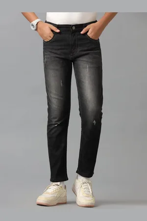UNDER FOURTEEN ONLY Boys Slim Fit Low Distress Heavy Fade Jeans