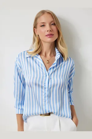 Happiness istanbul Women Opaque Striped Casual Shirt