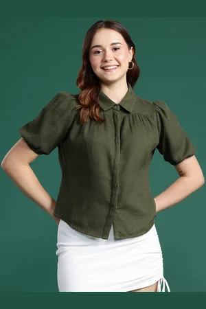 DressBerry Pure Cotton Waffle Knit Shirt