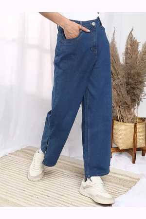 Campus Women Comfort Mid-Rise Straight Denim Stretchable Jeans