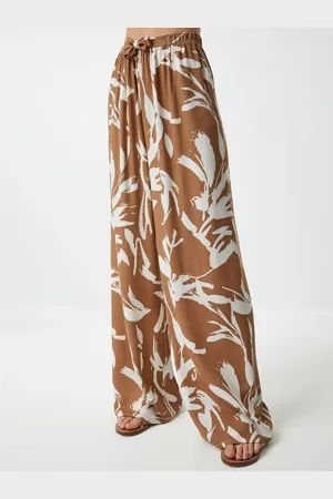 Happiness istanbul Women Printed High-Rise Trousers