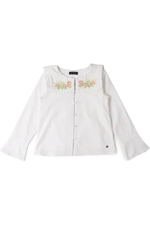 Allen Solly Bell Sleeve Cotton Shirt Style Top