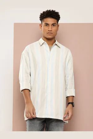 HARVARD Men Stripe Textured Pure Cotton Shirt