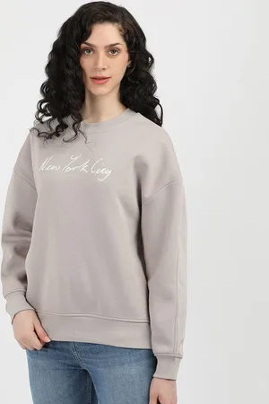 Calvin Klein Women Typography Embroidered Pullover Sweatshirt