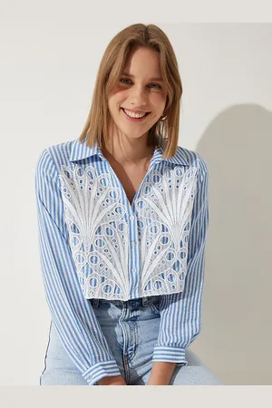 Happiness istanbul Women Opaque Striped Casual Shirt