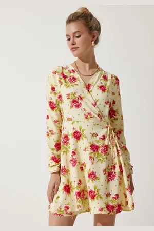 Happiness istanbul Women Floral Printed Wrap Dress