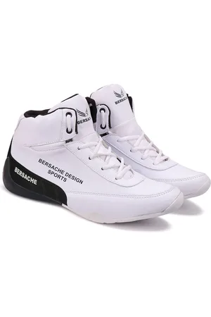 Bersache Men Leather Running Non-Marking Shoes