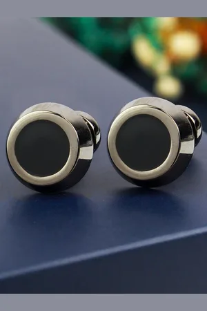 PELUCHE Brown Zirconium Ceramic Cufflink
