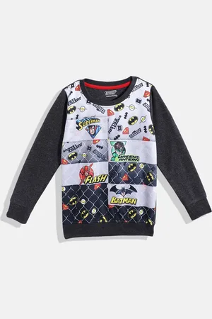 Eteenz Boys Justice League Printed Cotton Sweatshirt