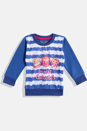 Eteenz Girls Cotton Printed Sweatshirt