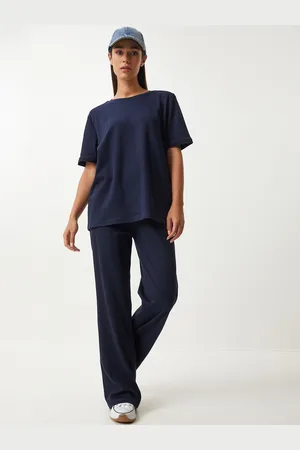 Happiness istanbul Women Round Neck Pure Cotton Tracksuits
