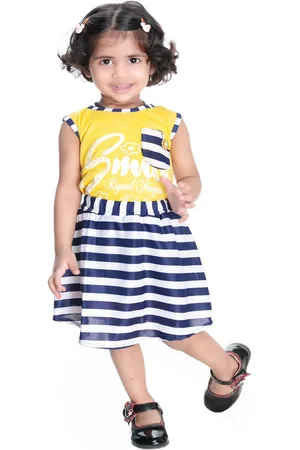 BAESD Girls Striped Printed Top with Skirt
