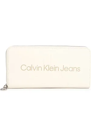 Calvin Klein Women Brand Logo Printed PU Zip Around Wallet