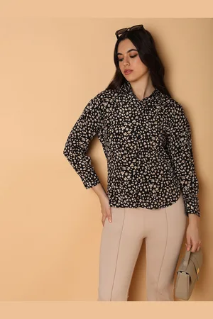 SHOWOFF Women Comfort Slim Fit Floral Opaque Printed Casual Shirt
