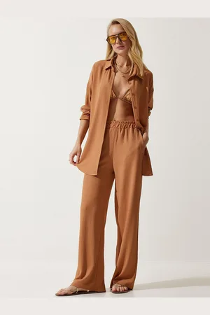 Happiness istanbul Self Design Long Sleeves Shirt With Trousers