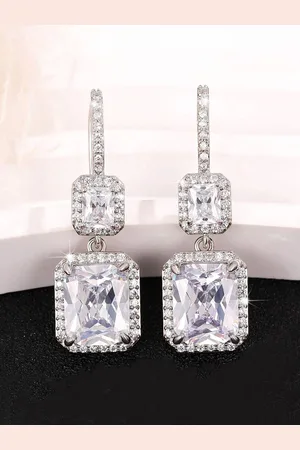 Designs & You Silver-Plated Contemporary Drop Earrings