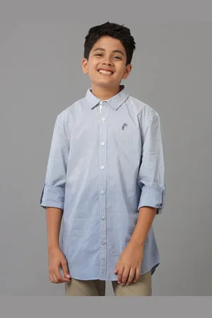 UNDER FOURTEEN ONLY Boys Opaque Striped Casual Shirt