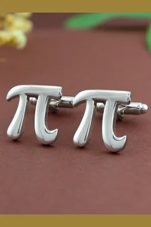 PELUCHE Unisex Silver-Toned & Plated Quirky Cufflinks