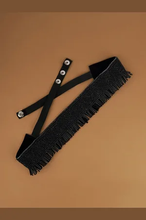 TEEJH Women Embellished Push Pin Belt