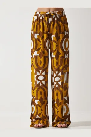 Happiness istanbul Women Printed Parallel Trousers