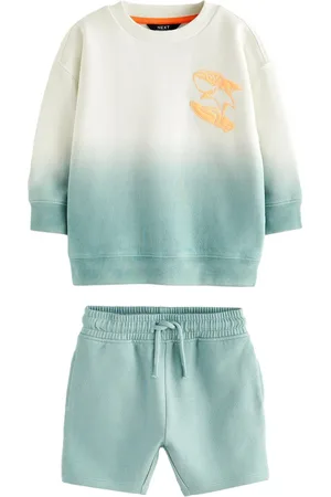 Next Infant Boys Pure Cotton Printed Sweatshirt With Shorts