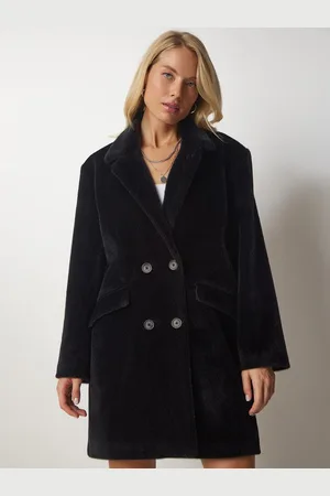 Happiness istanbul Women Double Breasted Overcoat