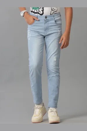 UNDER FOURTEEN ONLY Boys Slim Fit Low Distress Heavy Fade Jeans