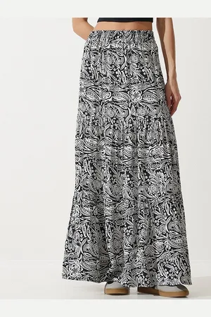 Happiness istanbul Women Printed A-Line Maxi Skirt