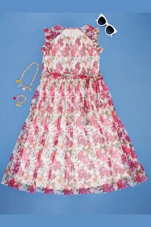 Pantaloons Girls Floral Print Maxi Dress