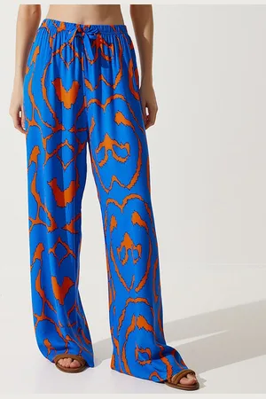 Happiness istanbul Women Printed Loose Fit Parallel Trousers