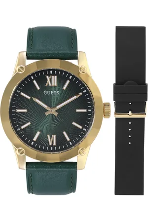 Guess Men Dial & Leather Straps Analogue Watch GW0630G2