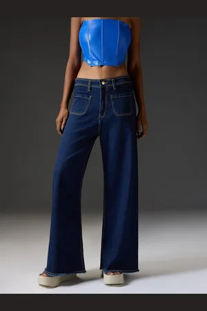 FREAKINS Women Wide Leg High-Rise Stretchable Jeans
