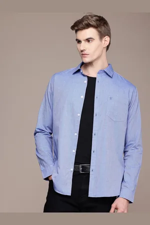 French Connection Men Premium Slim Fit Pure Cotton Slub Casual Shirt