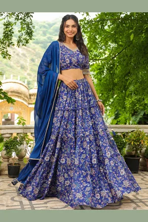 Janasya Printed Ready to Wear Lehenga & Blouse With Dupatta