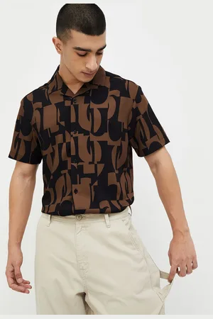 Lifestyle Men Abstract Printed Opaque Casual Shirt