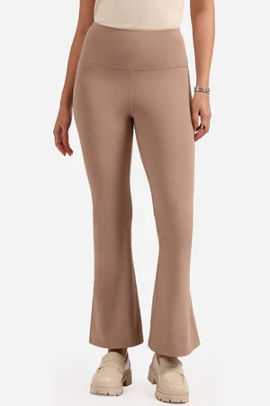 BlissClub Women Loose Fit High-Rise Wrinkle Free Wide Leg Trousers