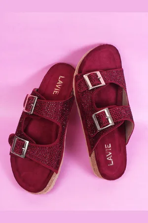 LAVIE Women Embellished Open Toe Flats with Buckles