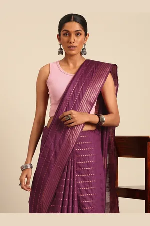 Taavi Geometric Woven Design Zari Handloom Saree
