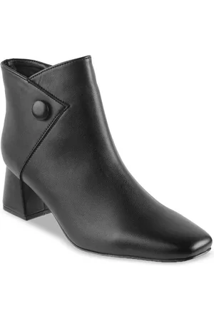 Metro Women Synthetic Block-Heeled Regular Boots