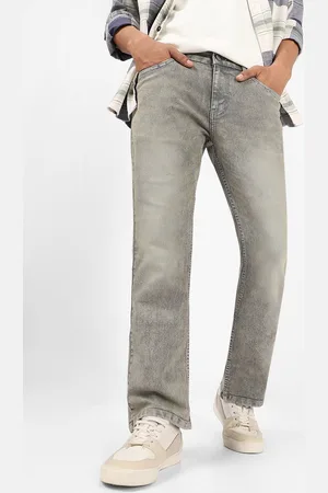 URBANO Men Bootcut Low Distress Heavy Fade Stretchable Jeans