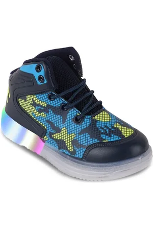 BAESD Kids Printed Round Toe Lightweight LED Sneakers