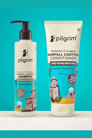 Pilgrim Set Of 2 Redensyl & Anagain Hairfall Control Shampoo & Conditioner