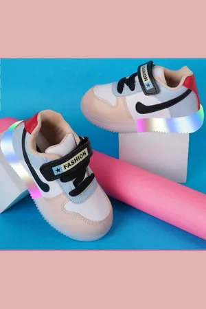 BAESD Kids Colourblocked Lightweight LED Sneakers