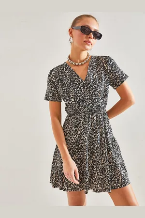 Bianco Lucci Women Animal Printed Fit & Flare Dress
