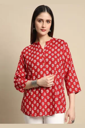 BAPS Ethnic Motifs Printed Pure Cotton Kurti
